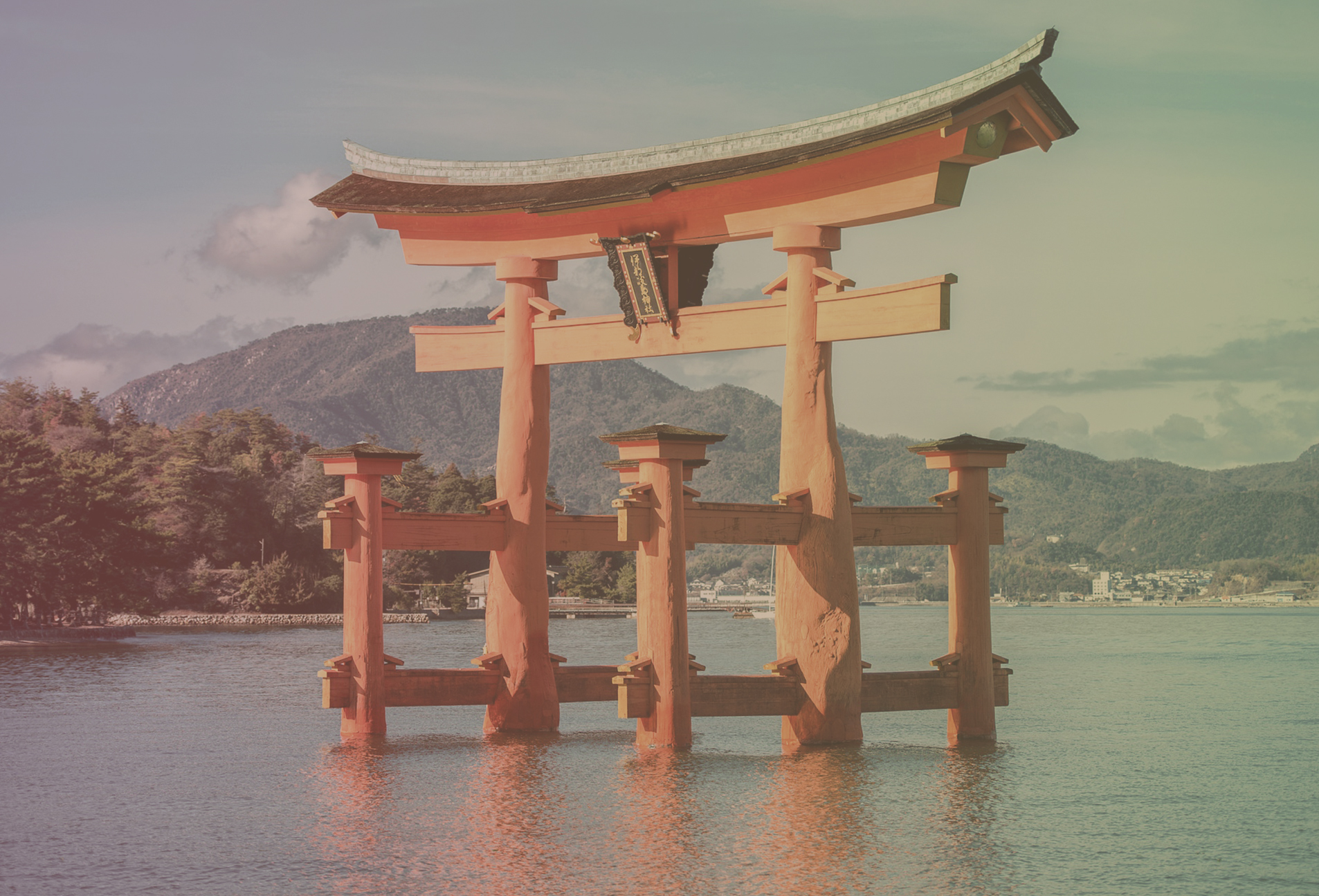 The torii of Itsukushima Shrine. 