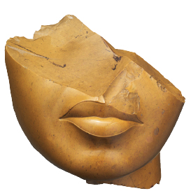 partial stone sculptured head