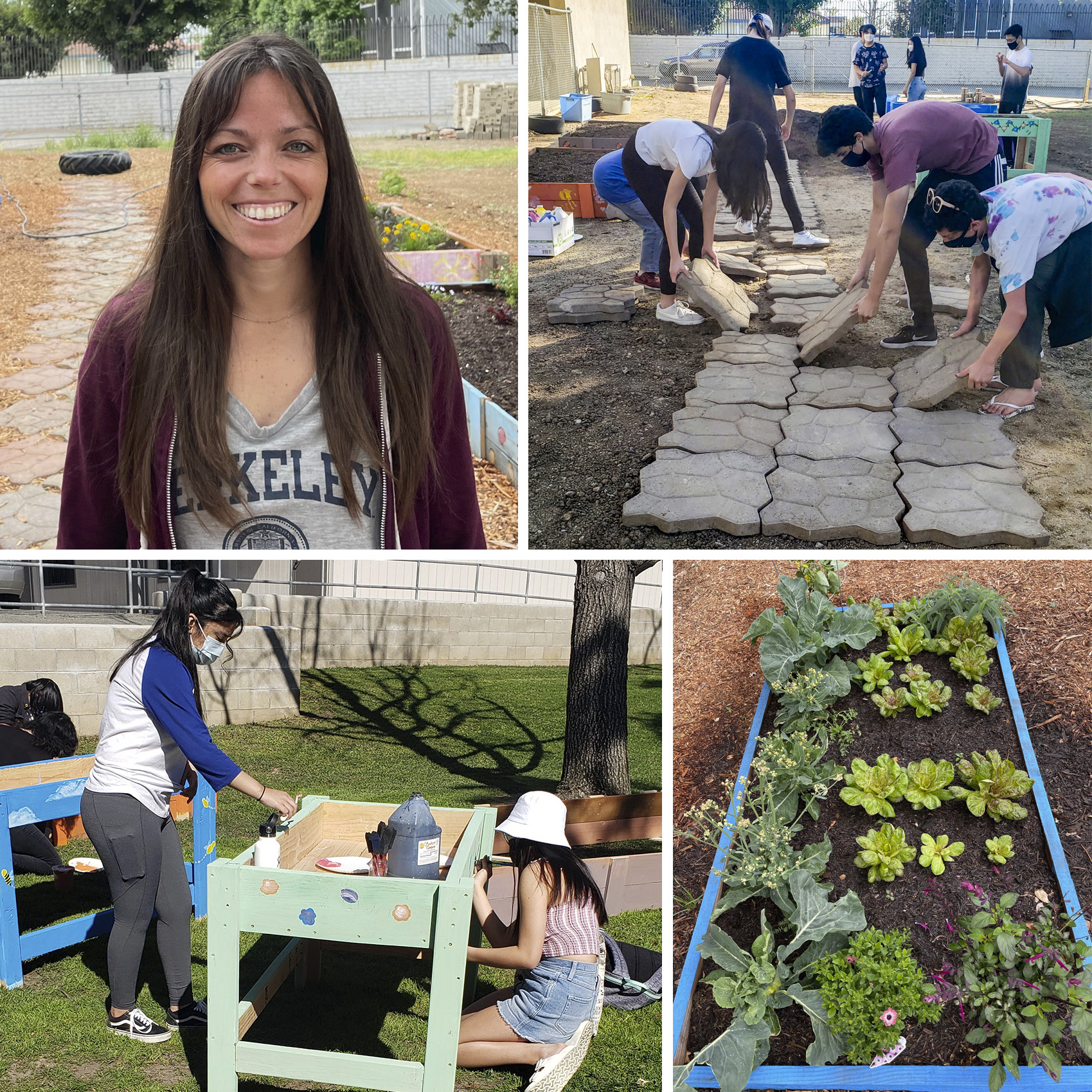 Rebecca Bonet and her garden