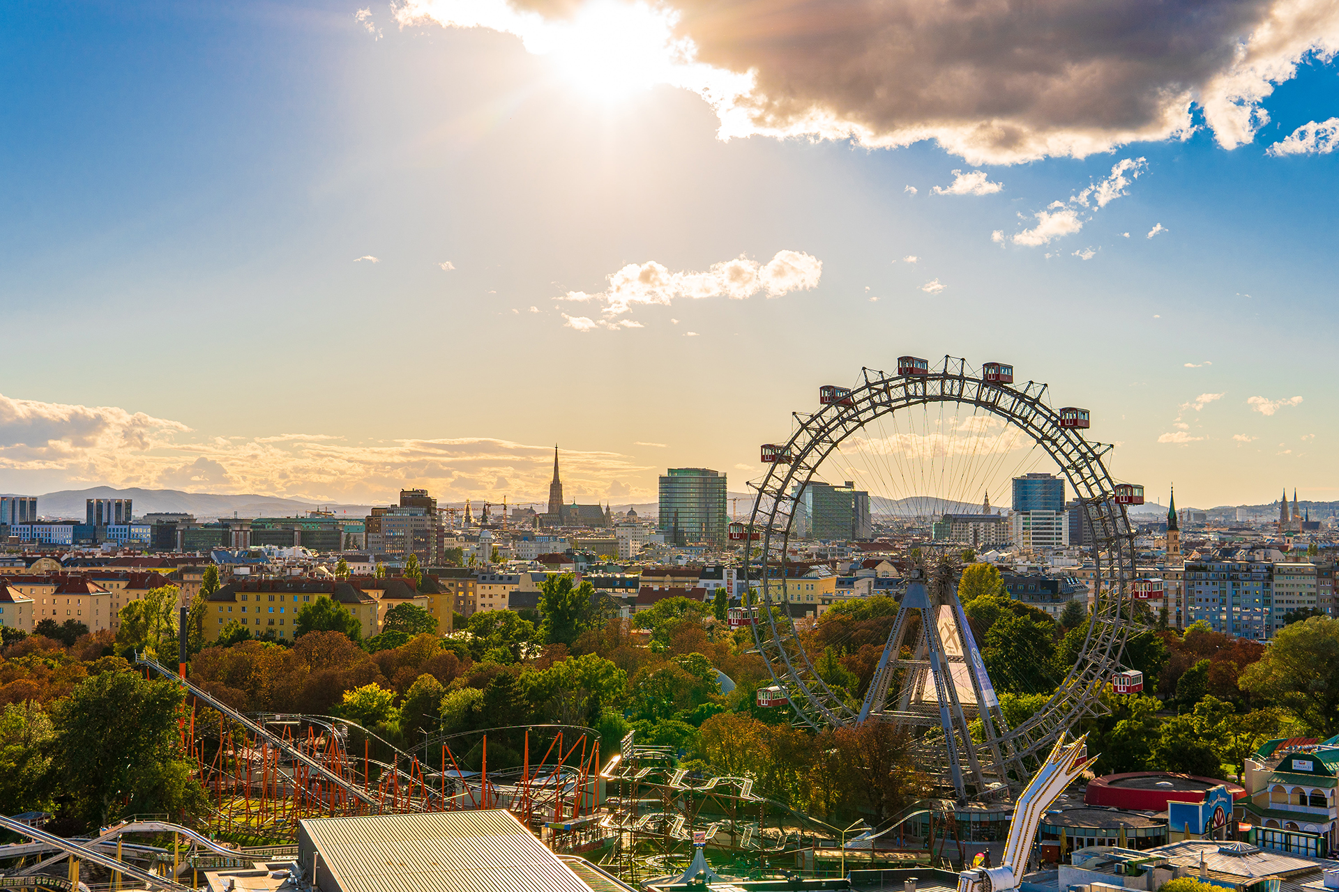 Vienna skyline in the afternoon. 