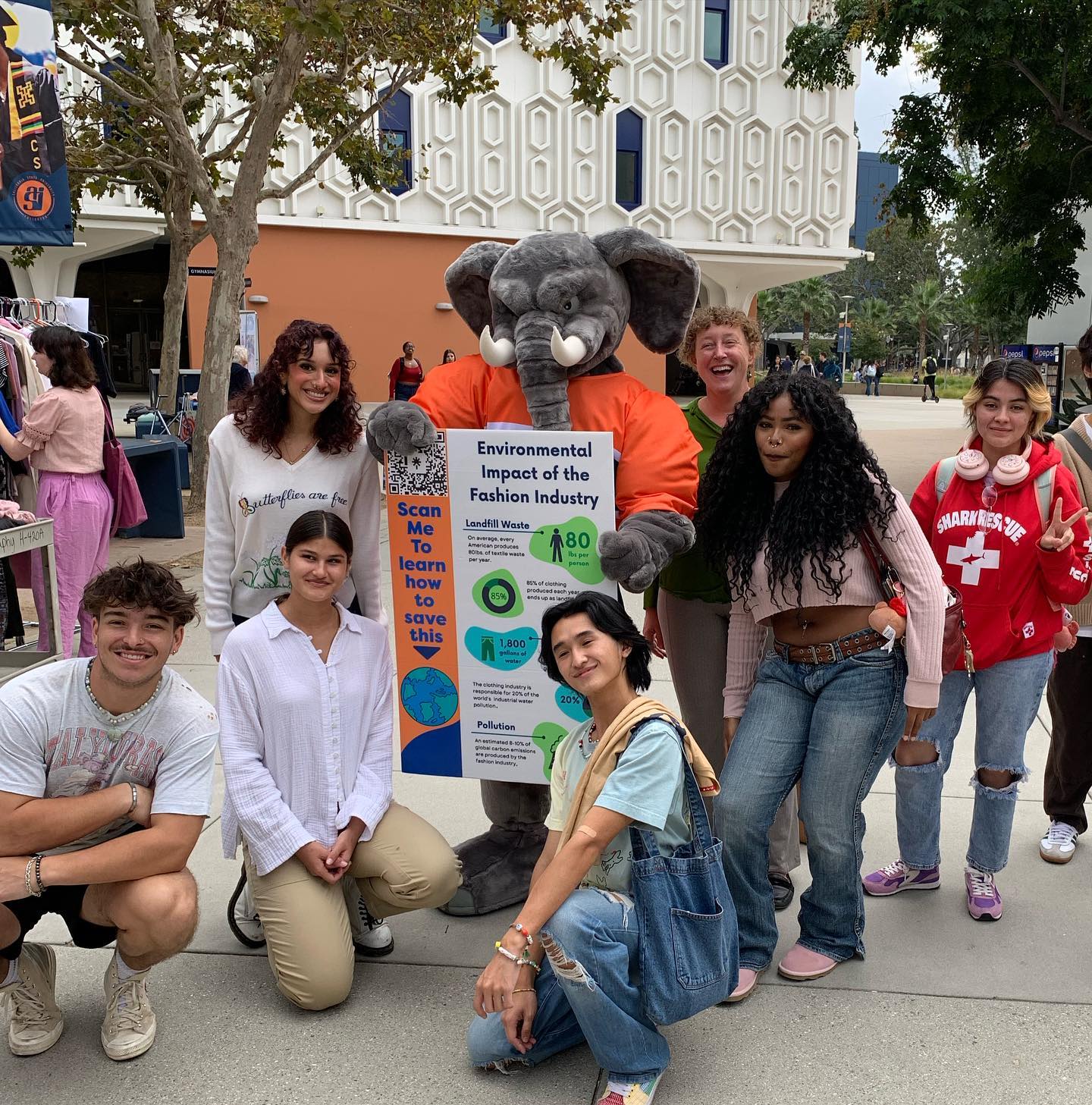 Twice a year, we partner with the Fullerton Fashion Club to lead a clothing swap.