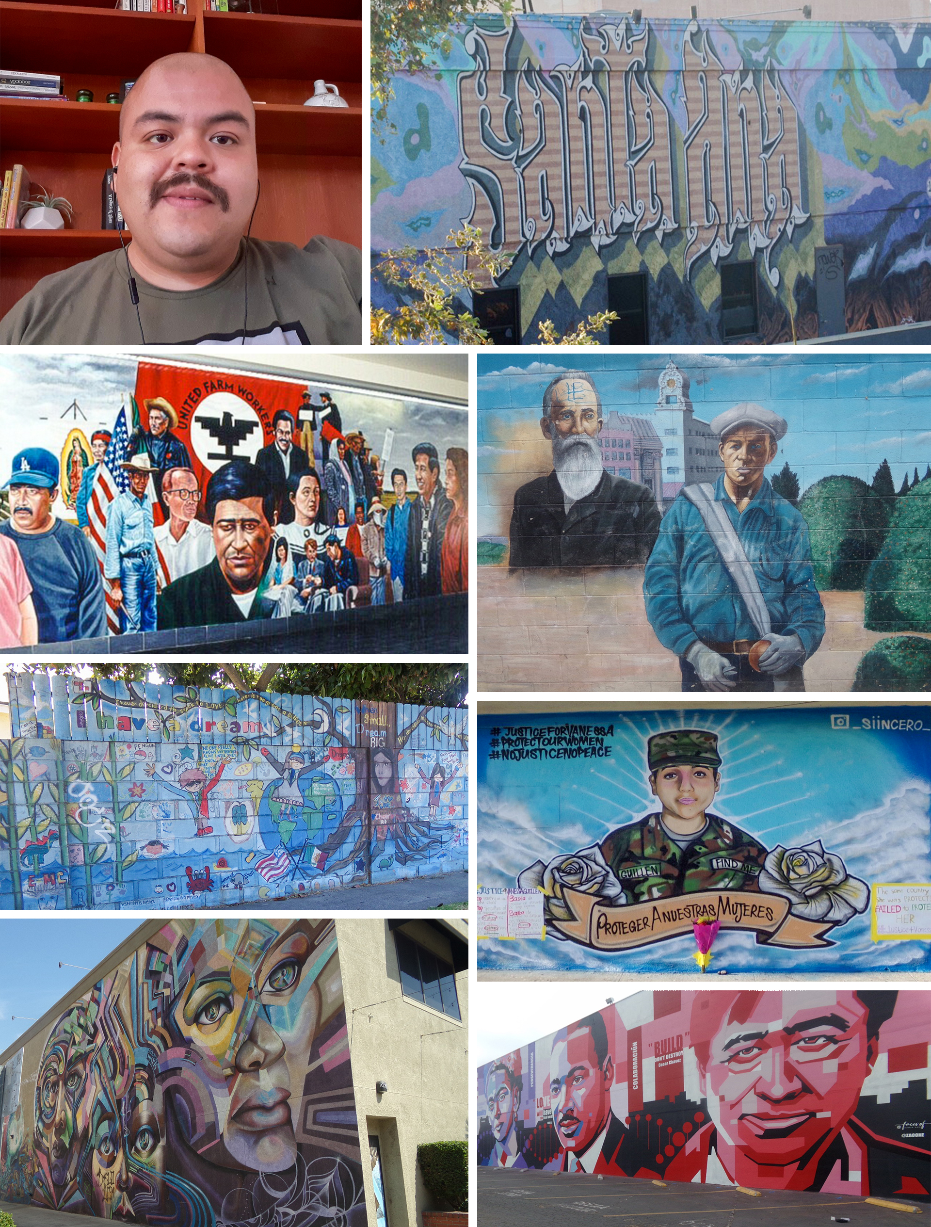 Sergio Torres with Murals