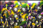 group of masked people